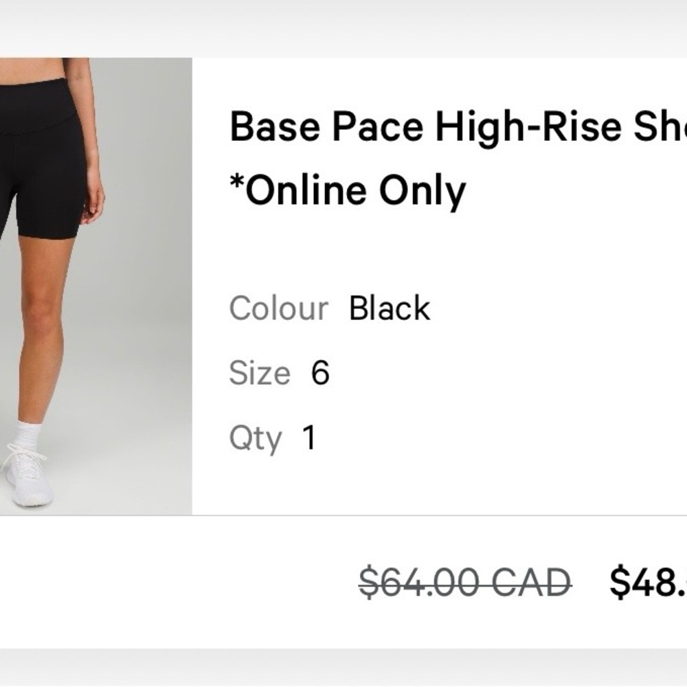 lululemon athletica Black High-Rise Bike Shorts